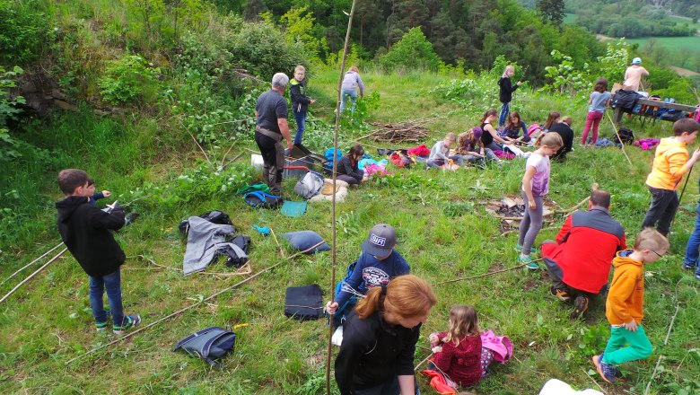 Schüler bei Projekt, © Naturpark Kamptal-Schönberg